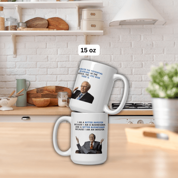 Warren Buffett Quotes on a Coffee Mug - Image 6