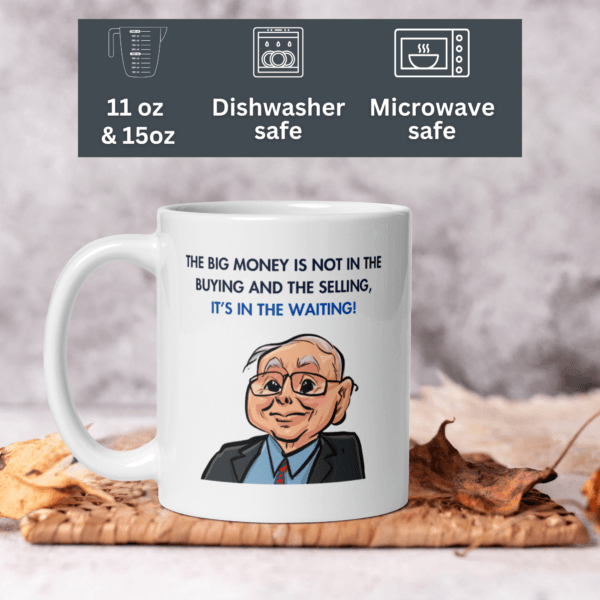 charlie munger quote on a coffee mug big money is not in the buying and the selling, its in the waiting. Why did Munger say big money is in the waiting?
