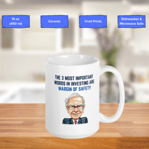 15 oz ceramic margin of safety mug, dishwasher and microwave safe