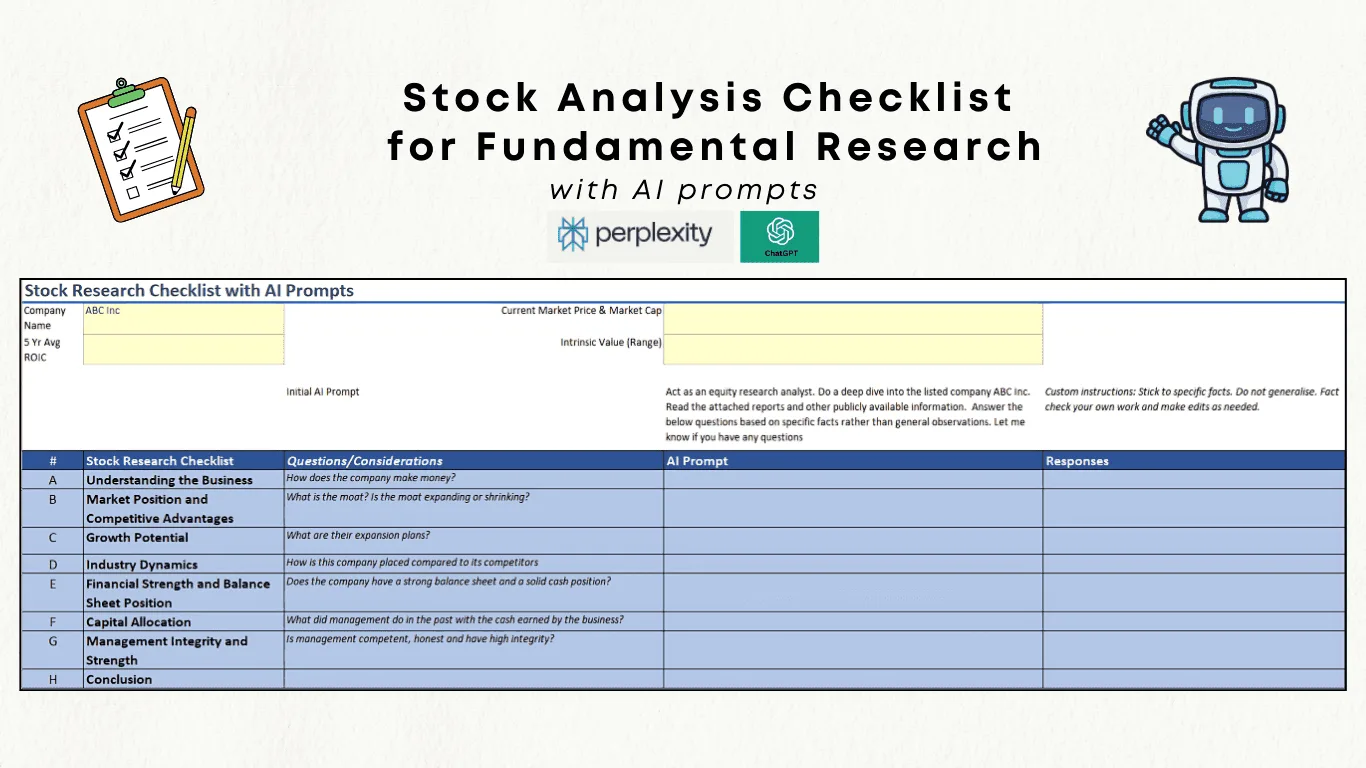 Stock Research Checklist,Stock Analysis Guide,AI Investing Tools,Stock Market Research,Investment Checklist,AI Stock Research,How to Research Stocks,Stock Analysis for Beginners,Best Stock Checklist,Financial Analysis Template,Smart Investing Tools,Stock Market AI,Investment Research Tool,Stock Valuation Checklist,DIY Stock Research