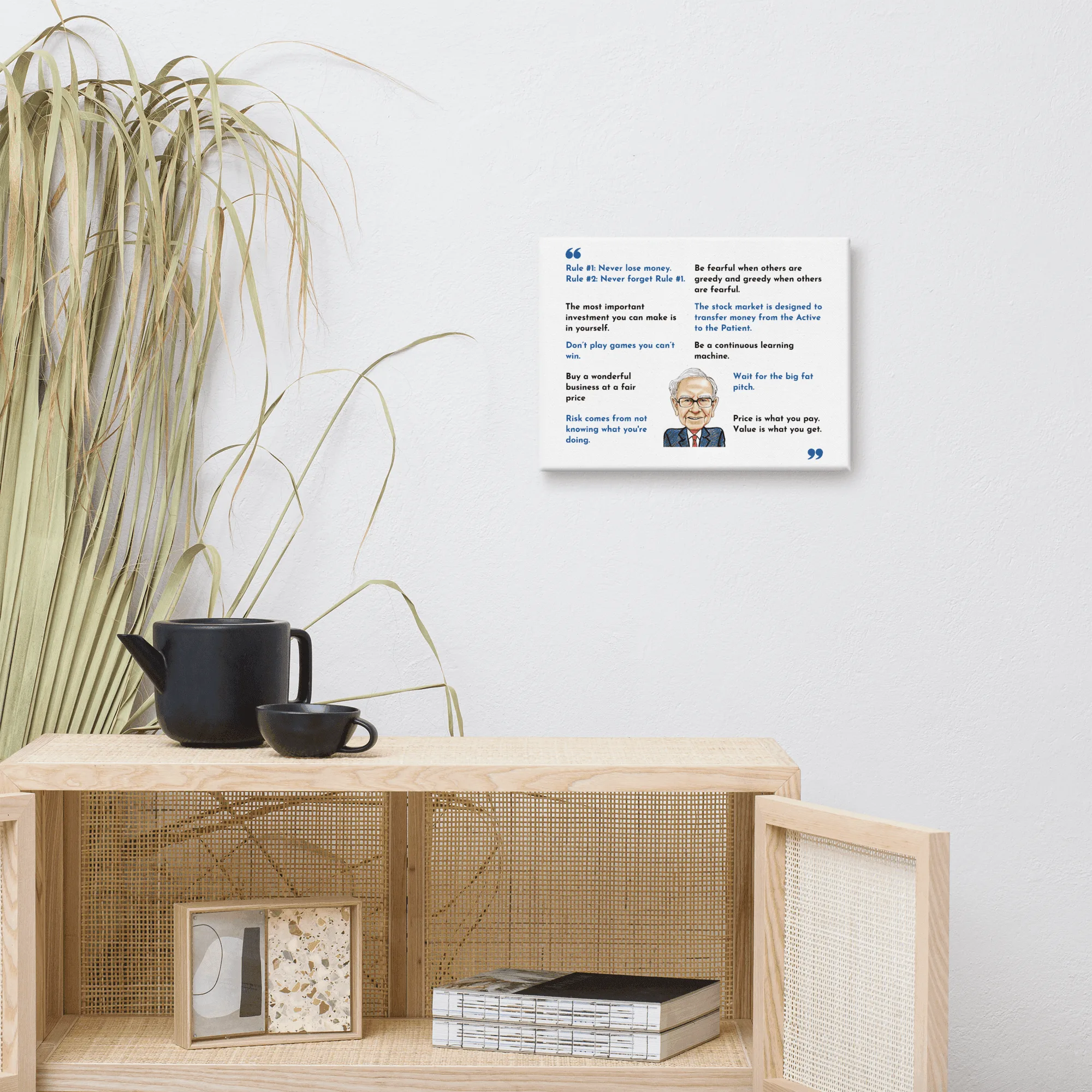 buffett poster buffet wall art office gift, gift for boss, wall art frames stock market gallery wall set funky wall art growth mindset print custom text wall art success quotes college dorm décor business owner Warren buffett quotes on investing