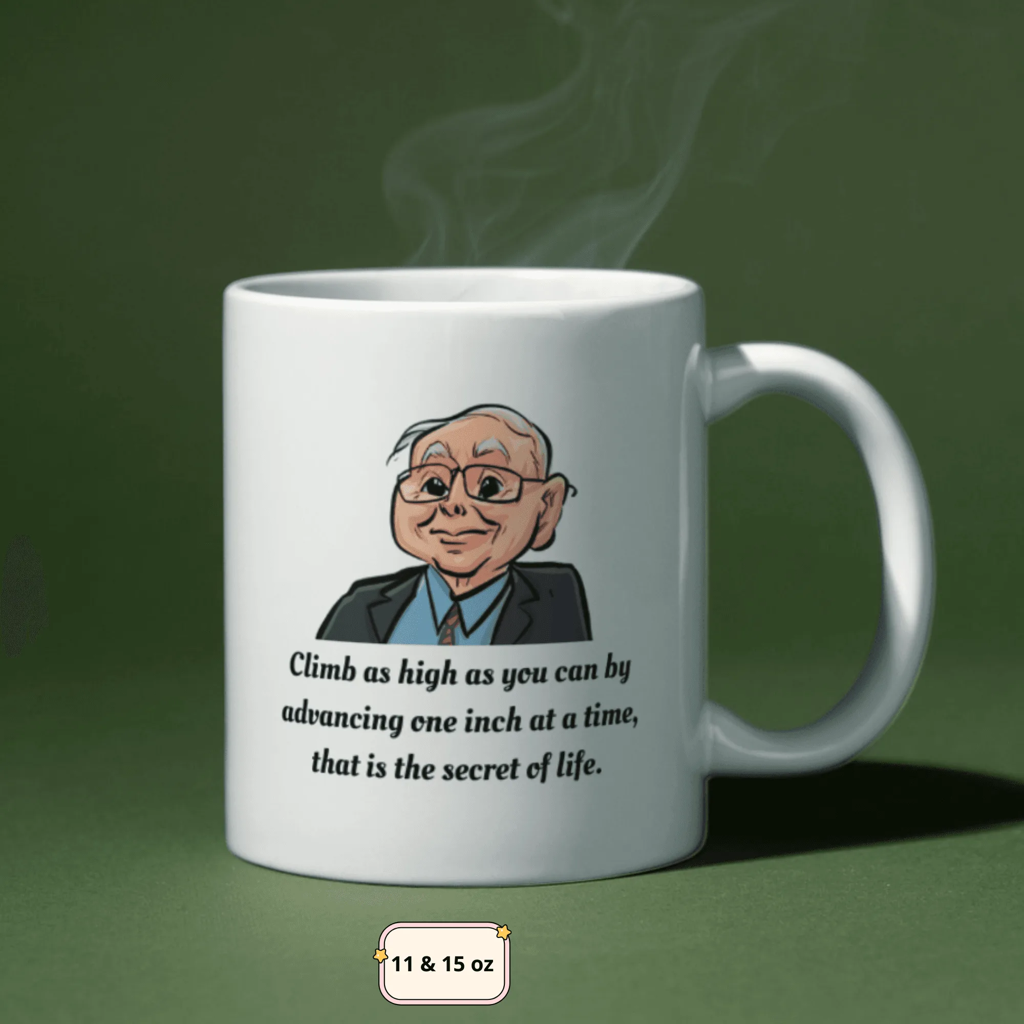 Charlie Munger Quote Coffee Mug – "Secret of Life" | Motivational Gift