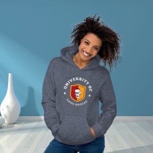 School of Hard Knocks sweatshirt for those who hustle, grind, and embrace the challenges of business and investing, or boxing,running, the fitness freaks,