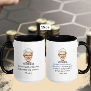 Peter Lynch mug,investing quote mug,stock market mug,value investing gift,finance coffee mug,investor gift idea,stock trader mug,Wall Street quotes,investment wisdom mug,legendary investor mug,financial quote mug,business quote mug,ceramic finance mug,funny investing mug, Etsy finance gift