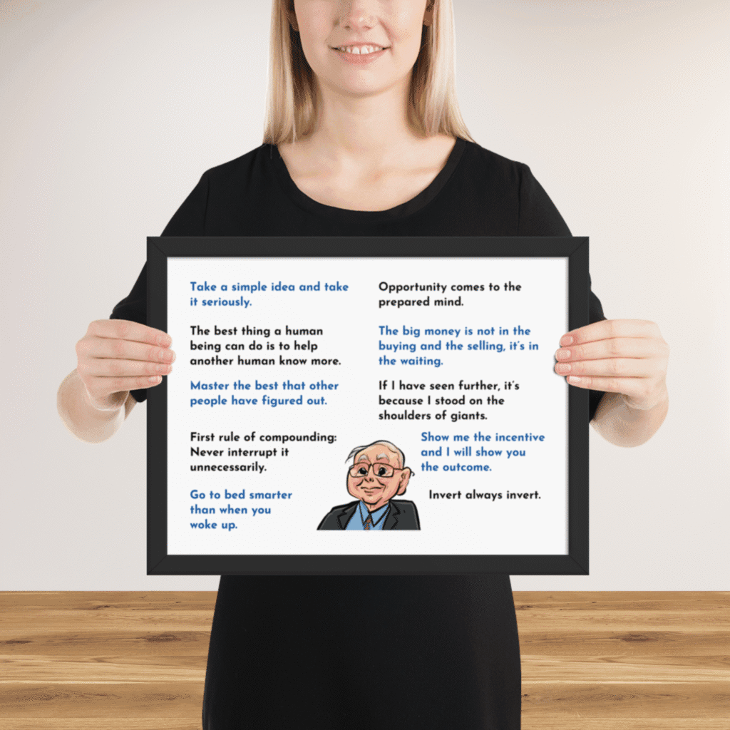 Charlie Munger Picture Frame, Charlie Munger Gift, Charlie Munger Collection, Charlie Munger Memorabillia