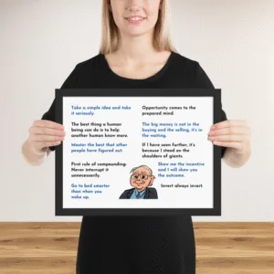 Charlie Munger Picture Frame, Charlie Munger Gift, Charlie Munger Collection, Charlie Munger Memorabillia