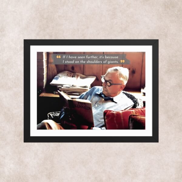 Charlie Munger framed print for value investors and book lovers