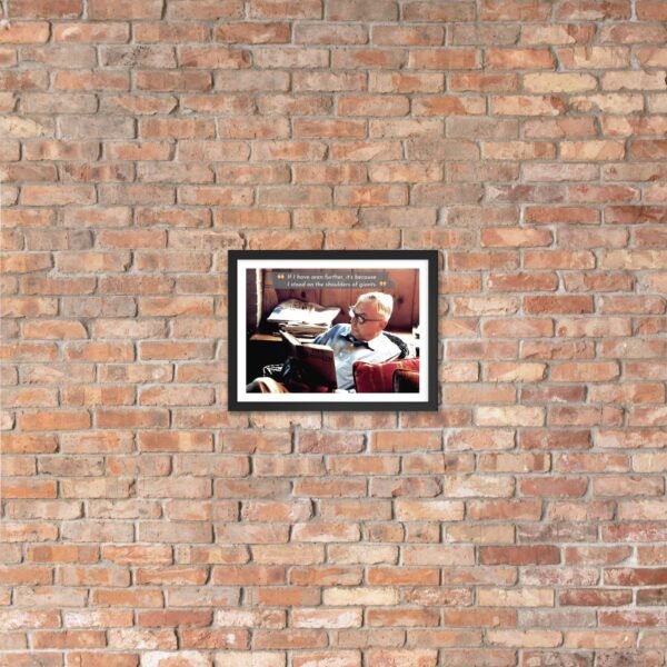 Close-up of Charlie Munger artwork print, ideal gift for finance enthusiasts