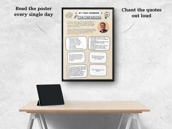 Empowering digital artwork perfect for vision boards, morning routines, or coaching spaces, designed to inspire success and confidence.
