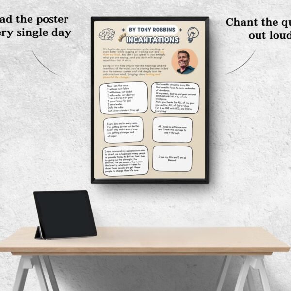Empowering digital artwork perfect for vision boards, morning routines, or coaching spaces, designed to inspire success and confidence.