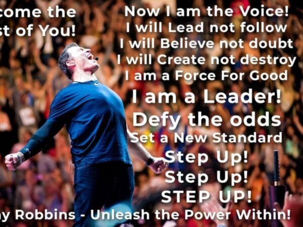 Minimalist wall art gift for fans of Tony Robbins, featuring bold motivational quotes that energize and uplift.