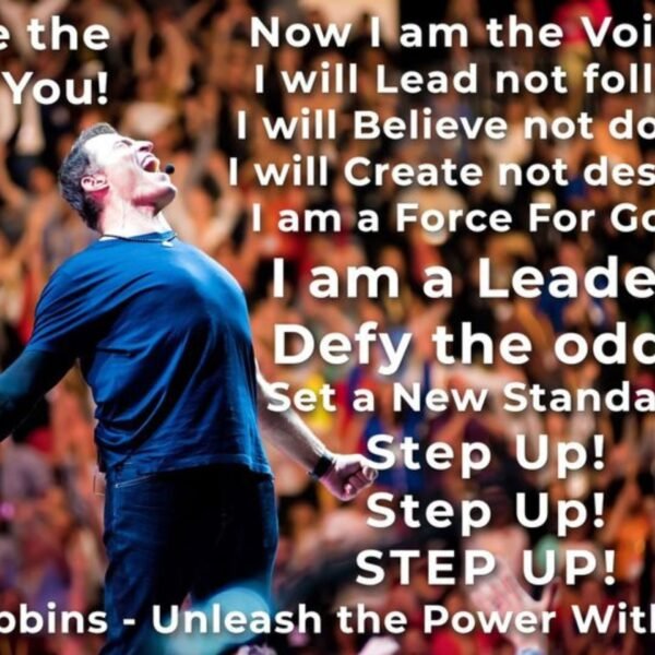 Minimalist wall art gift for fans of Tony Robbins, featuring bold motivational quotes that energize and uplift.