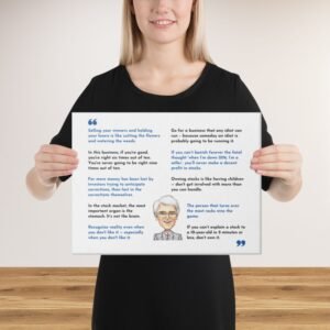 Peter Lynch Best Quotes, Inspirational Peter Lynch investment quotes printed on canvas, perfect for finance office or trading room decor.