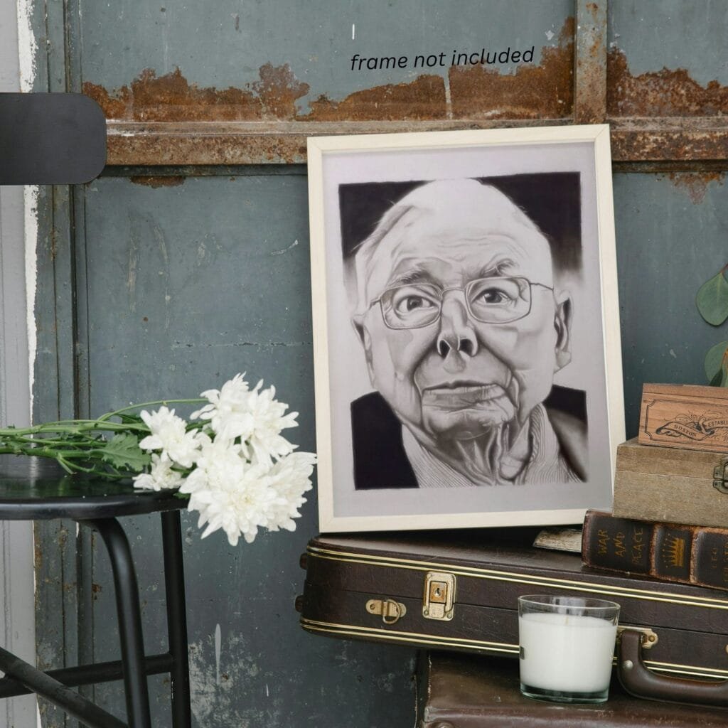 Charlie Munger Art,Charlie Munger Portrait