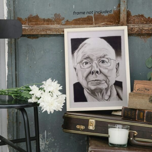 Charlie Munger Art,Charlie Munger Portrait