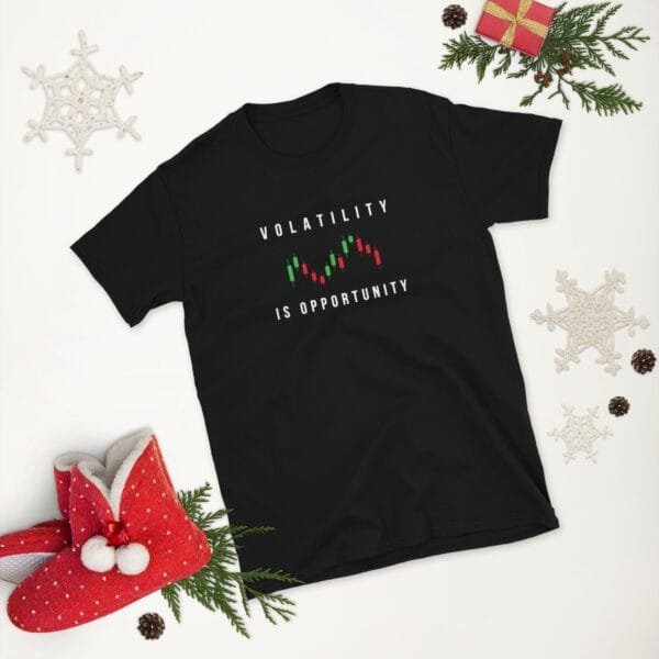 Stock market T-Shirt with Quote 'Volatility is Opportunity - Image 3