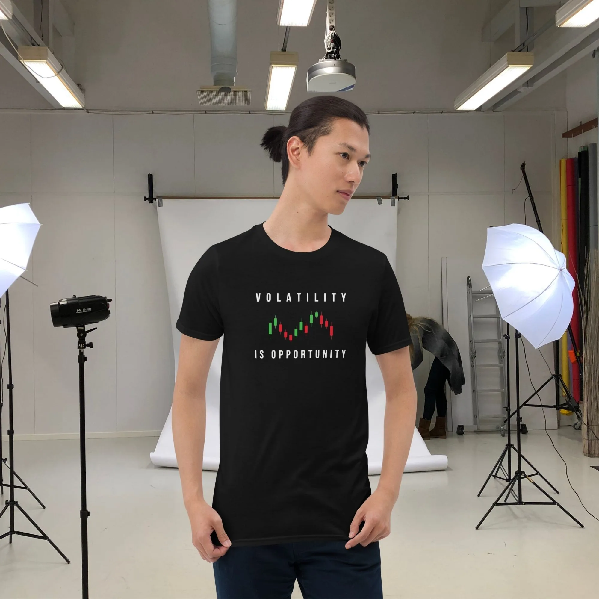 Stock market T-Shirt with Quote 'Volatility is Opportunity - Image 4