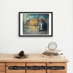 Jeff Bezos Portrait with Quote