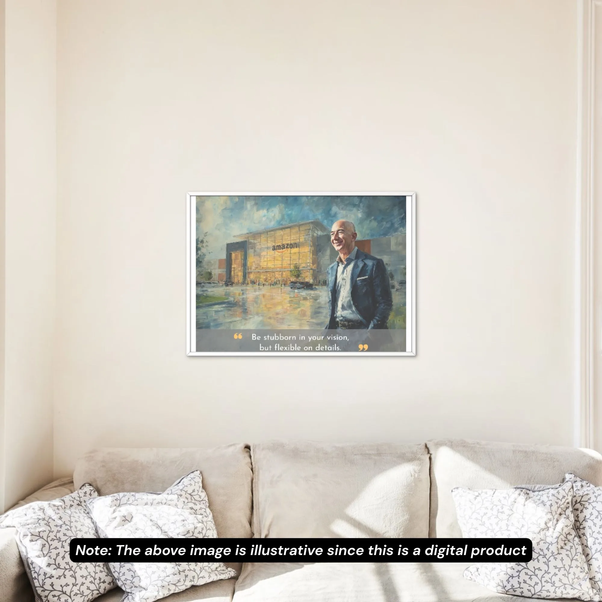 Jeff Bezos Portrait with Quote - Image 4