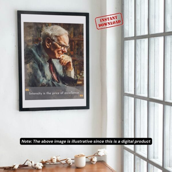 Warren Buffett Digital Oil Painting (Printable) - Image 2