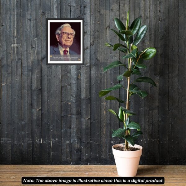 Digital download Buffett artwork for investors and finance enthusiasts.