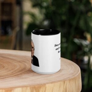 Charlie munger quote mug with “show me the incentives” quote on both sides