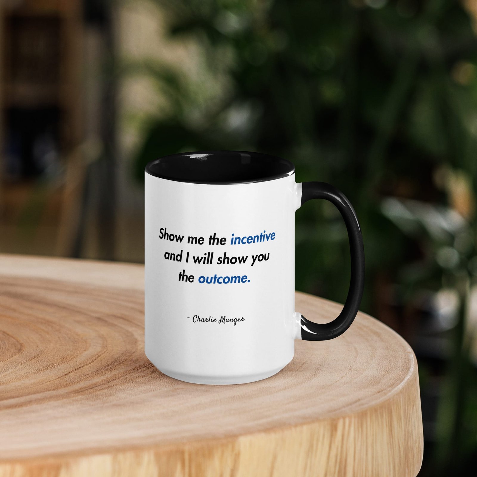 Charlie munger quote mug gift idea for investors and value investing fans